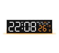 Digital Wall Mount Clock,Count Down Timer,Alarm,DST,Temperature for Digital Wall Suitable for Living Room Day of The Week Making it accessible at All Times (G)