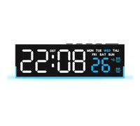 Digital Wall Mount Clock,Count Down Timer,Alarm,DST,Temperature for Digital Wall Suitable for Living Room Day of The Week Making it accessible at All Times (A)