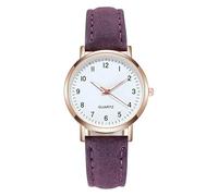 Digital Watch Women Watch Ladies Gold Womens Fashion Sport Ms. Stainless Steel Belt Band Quartz Analog Wrist Leather Straps for Women Smart Step Counter (Purple, One Size)