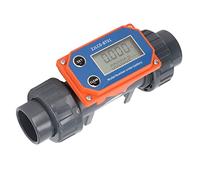 Digital Water Flow Meter, High Accuracy Digital LCD Display Water Flow Sensor Meter Display the Flowing and Flowing Rate for Farmland Irrigation Fish Pond Swimming Pool Liquid Flow