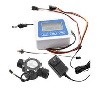 Digital Water Flow Meter Set LCD Flow Rate Monitor Inline Electronic Flow
