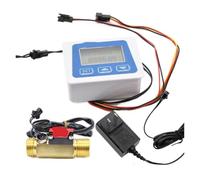 Digital Water Flow Meter Set LCD Flow Rate Monitor Inline Electronic Flow