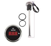 Digital Water Level Gauge, Stainless Steel, IP67 Waterproof, 0-190 Ohm | Digital Water Level Gauge, Waterproof Design with Red Backlight, Ideal for Marine Use to Accurately Monitor Water Levels