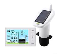 Digital Water Level Gauge with Solar Charging for Water Tanks, Alarm Function, Battery Status Reminder, and Indoor Temperature Reading