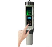 Digital Water Quality Tester Multi-Parameter Probe for pH Salinity ORP Temp - High Accuracy Sensor with LCD Display for Tap Well RO Water Analysis White 40x40x118mm