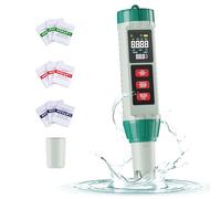 Digital Water Tester pH Meter: 5 in 1 PH TDS EC Salinity Temperature - High Accuracy PH Pen Tester - Professional PPM Meter Ph Test Kit for Aquarium Hot Tub Pool Spa Hydroponic Drinking Water Pond