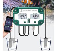 Digital Water Testing Meter - 6-in-1 pH, TDS, EC, ORP, Temperature Monitor with WiFi & App Control for Water Quality in Drinking Water, Ponds, Pools