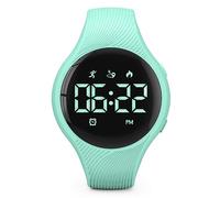 Digital Waterproof Pedometer Watch, Fitness Tracker, Step Counter, Distance, Vibrating alarm clock, Stopwatch, Great Gift for for Kids Childrens Teen Girls Boys Women (Green)