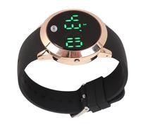 Digital Waterproof Watch, Ultra Thin Case, Multifunctional, Touch Screen, 12 24 Hours, Shockproof, Stopwatch Timer, Three Sets of Alarms, Waterproof 50m, Silicone (Gold Shell