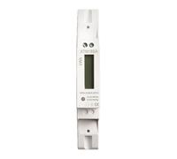 Digital Wattmeter Power Consumption Energy Meter 18mm 1-Phase 1P 230V 50Hz with LCD Display for DIN Rail Installation, White