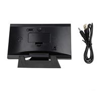 Digital Weather Station with Thermometer Hygrometer, Color LCD Clock Display, Voice Control Backlight, Alarm and Snooze Function, Temperature Humidity Monitor for Home Office Desk Wall(black)