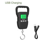 Digital Weight Scale 60kg 10g Electronic Luggage Hanging Scale USB Charging Weighing Balance(B)