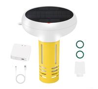 Digital WiFi Water Quality Meter for Pools - 7-in-1 PH Salt ORP Temp Sensor for Tuya for Smart Life App - Floating Monitor for Saltwater Pools and Hot Tubs - 210x165mm Unit(C)