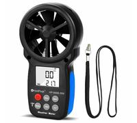 HoldPeak Anemometer Handheld, Digital Wind Speed Meter with Backlight, Air Flow Velocity Temperature CFM Measuring Device for outdoors garden Surfing HVAC Vent, HP-866B