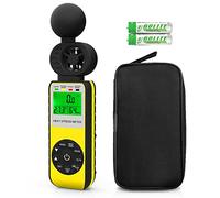 Digital Wind Speed Meter, Handheld Anemometer Heat Stress WBGT, Measures Wind Velocity/Wind Temperature/Humidity, Wind Gauge Temperature Monitor for Industrial & Outdoor