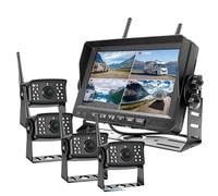 Digital Wireless 7 inch DVR Monitor 1080P Night Vision Reverse Backup Recorder Wifi Camera For Bus Car Truck(4 Camera)