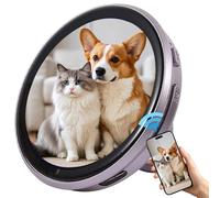 Digital with Pin, 6 cm Rechargeable Screen, Electronic with HD Touch Screen, for Fans, Office, Desk, Cosplay, Events, Photos and