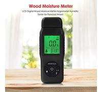 Digital Wood Moisture Meter Portable Timber Humidity Tester with Backlight LCD Display High Accuracy Moisture Content Temperature Detector for Wood Processing Furniture
