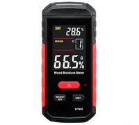 Digital Wood Moisture Meter with Temperature Sensor| 8 Wood Modes 0.5%-69% Range| ±2% Accuracy| 2.4" Backlit LCD| Auto Off for Timber Building Material Testing|