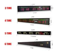 Digital World Time Zone Clock, 3/4/5 /6cities Digital Multiple Time Zones Clock, Led Digital World Wall Clock, Gps Automatic Time Correction, The Brightness Can Adjusted In Three Levels 4cities