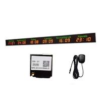 Digital World Time Zone Clock, 3/4/5 /6cities Digital Multiple Time Zones Clock, Led Digital World Wall Clock, Gps Automatic Time Correction, The Brightness Can Adjusted In Three Levels 6cities