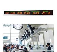 Digital World Time Zones Clock, Multi-Time Zone Display for 3-6 Cities, 5 Brightness Levels, Perfect for Offices, Hotels, Travel & Global Coordination
