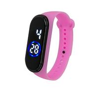Digital Wrist Unisex Silicone 50M Fashion Watch LED Sports Men's Watch Bu2055-08x (Pink, One Size)