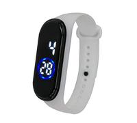 Digital Wrist Unisex Silicone 50M Fashion Watch LED Sports Men's Watch Bu2055-08x (White, One Size)