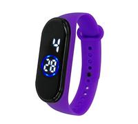 Digital Wrist Unisex Silicone 50M Fashion Watch LED Sports Men's Watch Radio Controlled Watches for Men (Purple, One Size)