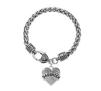 Digital Wrist Watch Love Ceystal Chain Bracelet Bangle Heart Rhinestone Teacher Gift Friends Mom Daughter Birthday Charm Mother Family Grandma Bracelets Sne573 (D, One Size)