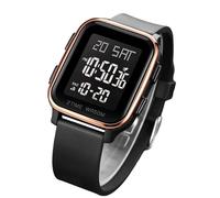 DIGITAL WRISTWATCH: Men's Stylish and Comfortable Square Watch with Modern Design and Durable Strap, Great for Enhancing Daily Look, Casual, Occasions, gold, Please refer to the description, Strap