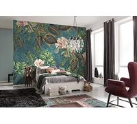 Komar X7-1039 Non-Woven Jacinta Size: 350 x 250 cm 7 Panels Width 50 cm Floral Jungle Wallpaper Decoration Wall Mural Wall Decoration Design Wallpaper X7-1039 Photo Wallpaper Colourful