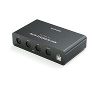 DigitalLife 3-In-1 4x4 MIDI Interface Box - 4i/4o USB-MIDI, 4i/4o MIDI-Thru, 2i/4o MIDI-Merge