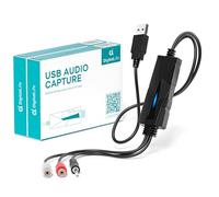 DigitalLife AuralynX Series: USB 2.0 Audio Capture Device - Digitize Cassette with RCA or 3.5mm Input, PC, Mac & Linux Compatible, for Educators & Content Creators [2-Piece/Package]