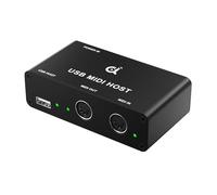 DigitalLife Standalone USB MIDI Host Bridge Box - 1-Input/1-Out 5-PIN MIDI Interfaces, LED Indicator, Metal