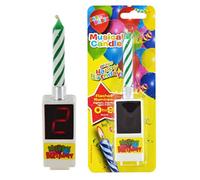 Digitally Happy Birthday Musical Candle Counter with Flashes Numbers 0-9 Ages