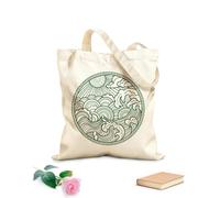 Digitally printed canvas bags Stormy weather and vintage sailboat logo map and compass 340g/m² thick fabric Uses as a makeup bag