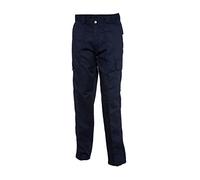 DigitalSpot Adults Full Length Workwear Plain Cargo Trousers Mens Flat Front Casual Pocketed Pants