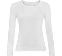 DigitalSpot Girls Long Sleeve Round Neck Top Plain T Shirt Childrens Sports Dance Casual Wear Basic Tee Top White UK 8-10