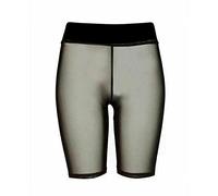 DigitalSpot Ladies Gym Wear Active Mesh Cycling Shorts Ladies See Through Cycling Short Pant Black UK 12-14