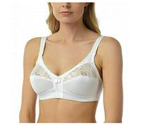 DigitalSpot Ladies Non Wired Firm Control Soft Cup Satin Lace Brassieres Womens Non Padded Underwear Bra White