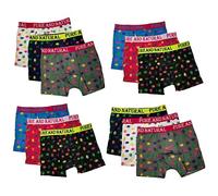 DigitalSpot Mens Soft Cotton Boxers Shorts Gym Wear Trunks Adults Boys Plain Printed Elasticated Woven Underwear (Assorted Leaf Pack of 3) Large