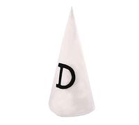 DigitalSpot Unisex White Dunce D Cone Hat Cap Adults Thick Silly Joke Fancy Dress Accessory White One Size