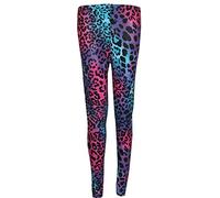DigitalSpot Womens Leopard Tiger Snake Print Leggings Yoga Sports Workout Pants Ladies Evening Dating Dressing Holiday Skinny Leggings Neon Leopard Print 2X Large UK 20-22