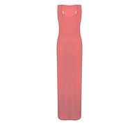 DigitalSpot Womens Wide Strap Scoop Neck Bodycon Maxi Dress Ladies Sleeveless Racer Back Party Dress (Coral UK 16-18)