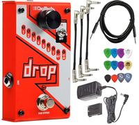 DigiTech DROP Compact Polyphonic Drop Tune Pitch Shift Pedal with Momentary Latch Switching, True Bypass, Instant Tracking, Wah Inspired Tonebird Power Supply, Cable Bundle