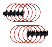 DIGITEN 10pcs Inline 16 AWG Blade ATM Mini Fuse Holder with 30cm Wire (Pack of 10)