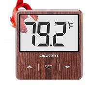 DIGITEN Aquarium Thermometer Fish Tank Thermometer Stick-on Thermometer for Reptile Digital Aquarium Thermometer High Low Alarm Water Terrarium Temperature Thermometer for Turtle Lizard Snake Coral