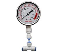 DIGITEN Water Pressure Gauge Meter 0-1.6MPa 0-220psi 1/4" f Reverse Osmosis System Pump