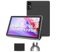 DIGITHINK 10 inch Android 15.0 Tablet PC, Android Tablets, DDR4 4GB RAM+16GB Extend 20GB ROM 2MP+8MP Dual Camera, WiFi-6 Bluetooth 1TB Expand 10 in IPS Tab, 6000mAh Battery with case (Black)